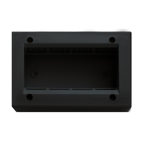 Caja 4 módulos vacía IP40 negro